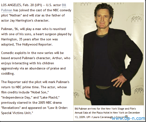 actor pullman signs onto nbc comedy pilot