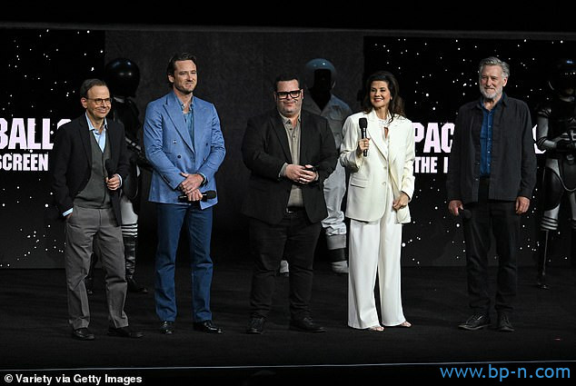 On Wednesday he joined his original Spaceball co-stars Bill Pullman and Daphne Zuniga, as well as his new cast members Lewis Pullman (Bill's son) and Josh Gad, during Amazon MGM's CinemaCon presentation to promote the long-awaited sequel