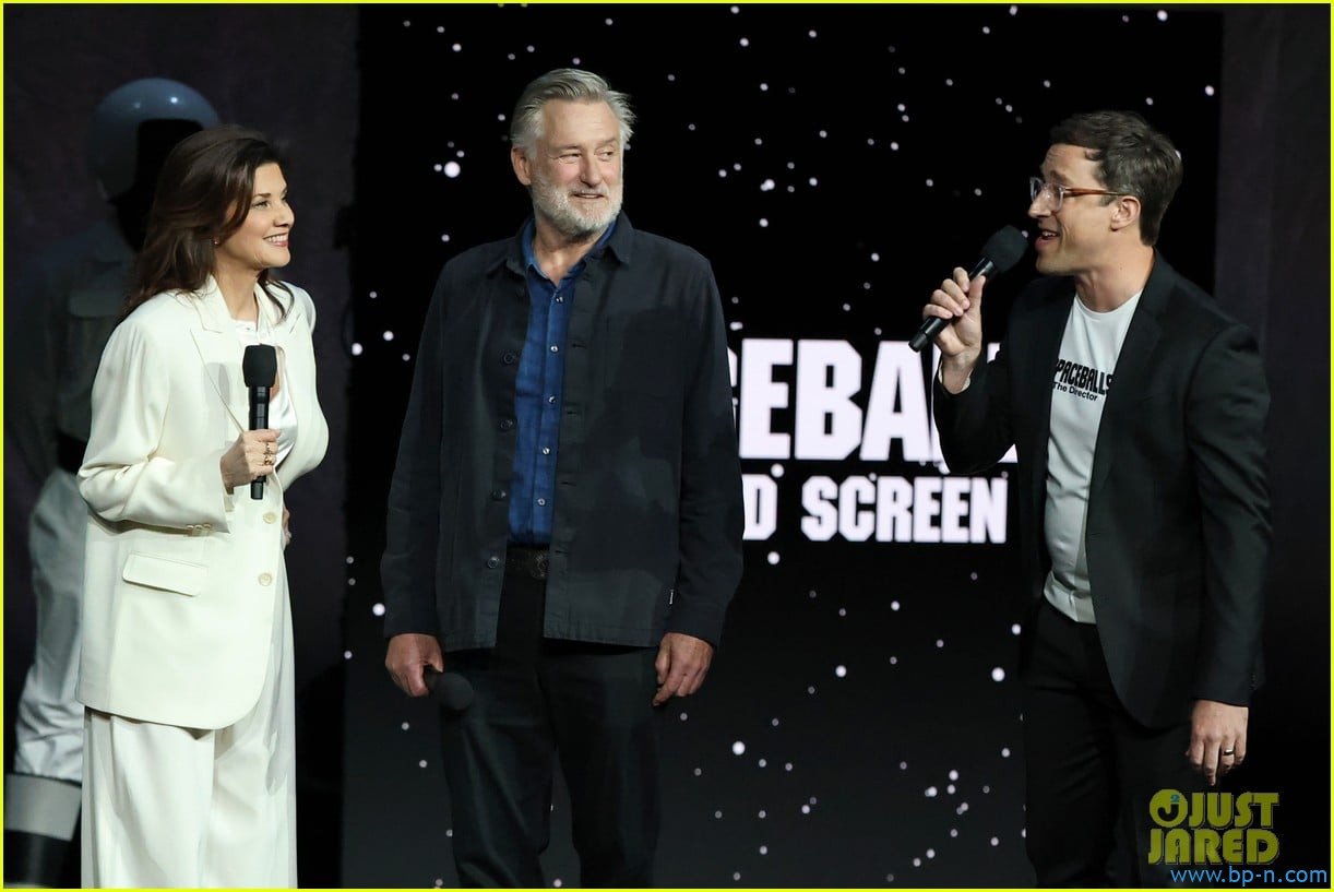 About Photo #5309437: The cast of Spaceballs is together again! Rick Moranis, Bill Pullman, and Daphne Zuniga attended CinemaCon 2026 to promote the highly-anticipated sequel to their…