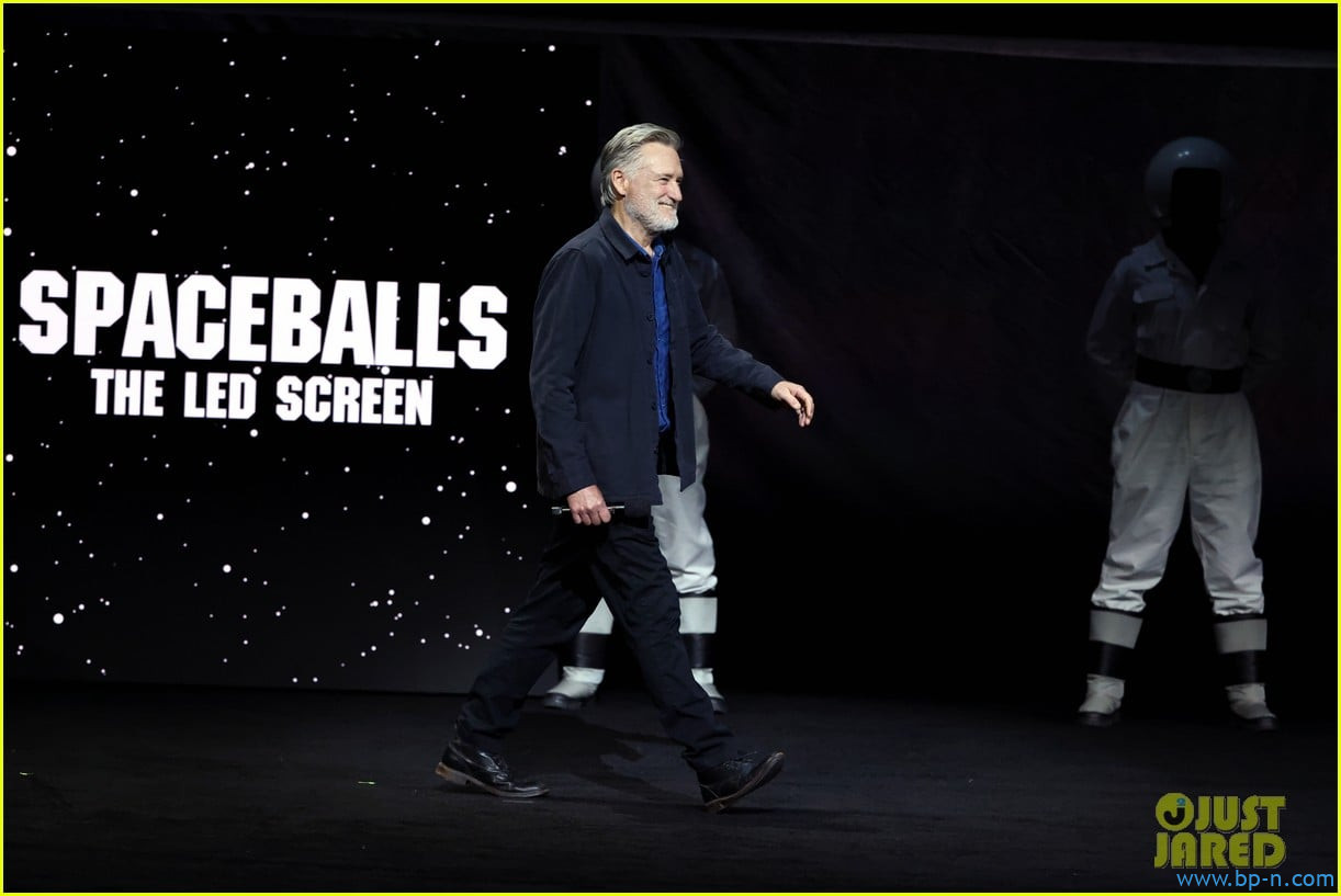 About Photo #5309444: The cast of Spaceballs is together again! Rick Moranis, Bill Pullman, and Daphne Zuniga attended CinemaCon 2026 to promote the highly-anticipated sequel to their…