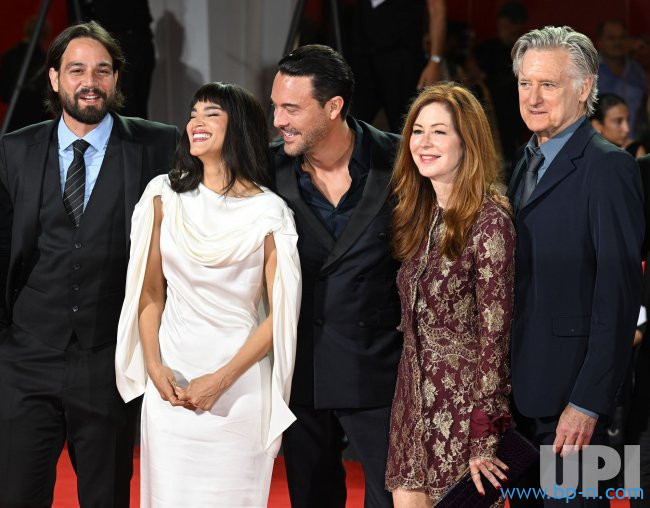 Costa Rican actor Daniel Zovatto, Algerian actress Sofia Boutella, British actor Jack Huston, American actress Dana Delaney and actor Bill Pullman attend the premiere of The Basics Of Philosophy at the 83rd Venice Film Festival in Venice, Italy on Friday, September 4, 2026. Photo by Rune Hellestad/UPI